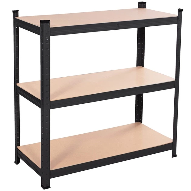 Стелаж металевий Springos HA5261 з 5 полицями до гаража підвалу Чорний 150 x 75 x 30 см (5907719476308) - зображення 4