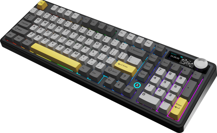 Клавиатура AJAZZ AK980 V2 Gift Switch V2 Black/Grey/Yellow (AK980-V2-G-BGY) - изображение 6