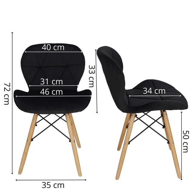 Krzesło Torino do kuchni i salonu Springos Czarny welur DC0029 (5907719470115) - obraz 12
