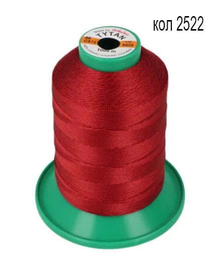 Нитки TYTAN 40/1000м колір червоний 2522 (1шт) - Фото 1 Нитки TYTAN 40/1000м колір червоний 2522 (1шт) - зображення 1