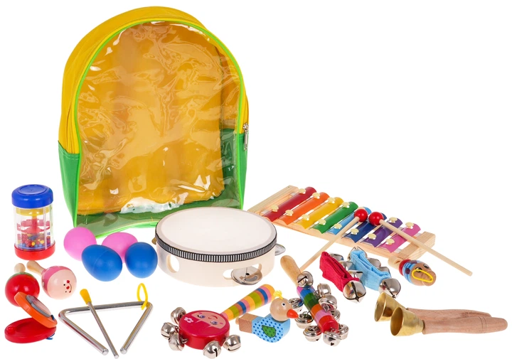 Набір дерев’яних музичних інструментів Рюкзак + Музичні інструменти 22 елементи (5903864959352) - зображення 2