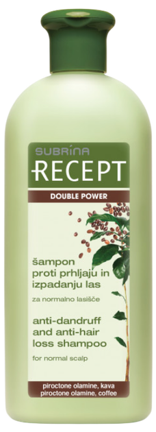 Шампунь Subrina Professional Recept Double Power проти лупи і випадіння волосся 400 мл (3838980522123) - зображення 1