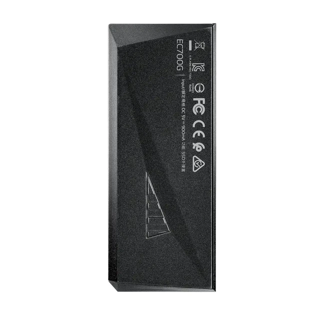 Зовнішня кишеня для накопичувача A-DATA EC700G для SSD M.2 PCIe/SATA USB3.2 Gen2 Type-C Black - зображення 5