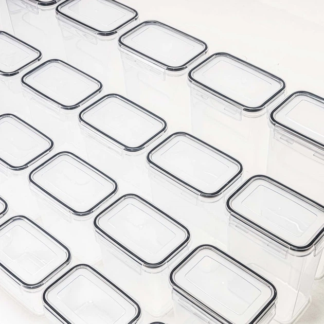 Komplet pojemników do przechowywania żywności Springos KI0172 z naklejkami przeźroczyste 24 szt (5908455307321) - obraz 3