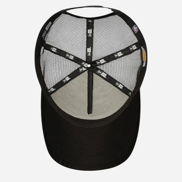 Czapka z daszkiem z siatką New Era Bob Logo 9Forty Trucker Lakers 12523911 One Size Czarna - obraz 4