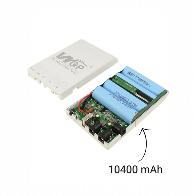 Безперебійник для роутера WGP 103 10400mAh ДБЖ mini ups 5v/9v/12v міні упс для роутера - изображение 5