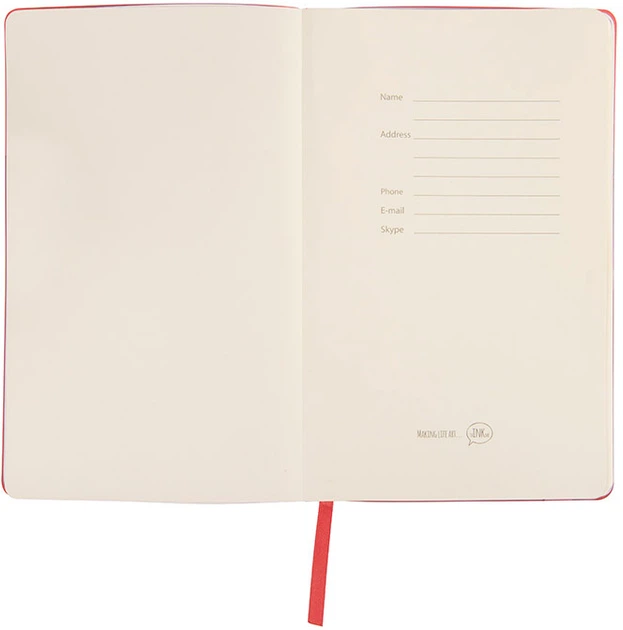 Записная книга Thinkme Audrey 13 х 21 см 128 страниц в линейку Красная (3609374901264) (TM21222/08) - изображение 2