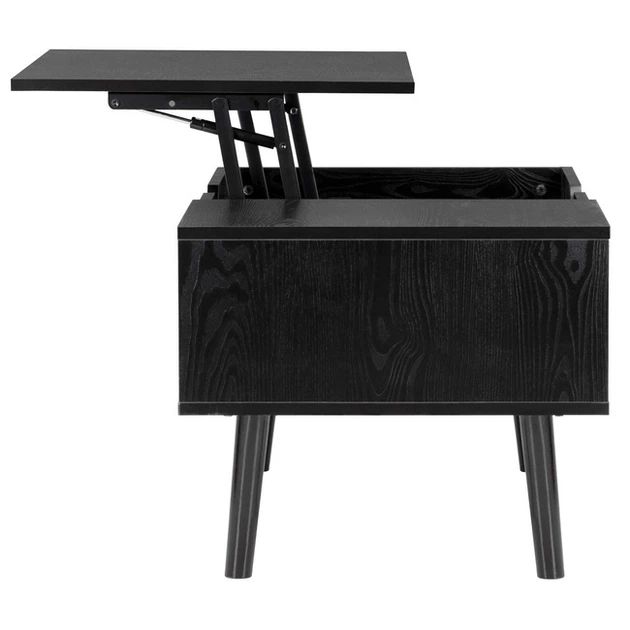 Stolik kawowy Springos HF0067 z podnoszonym blatem i schowkiem 100 x 50 x 43 cm czarny (5908455307017) - obraz 5
