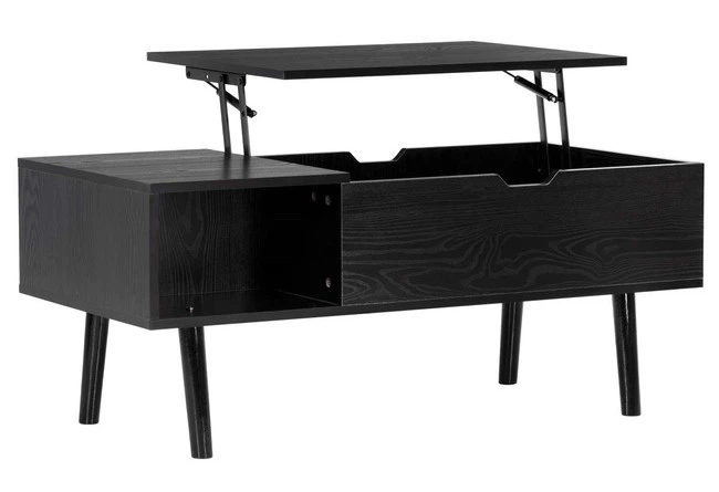Stolik kawowy Springos HF0067 z podnoszonym blatem i schowkiem 100 x 50 x 43 cm czarny (5908455307017) - obraz 6