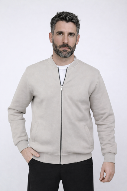 Кофта на блискавці чоловіча M колір сірий YUKI ЦБ-00290890 - Фото 8 Кофта на блискавці чоловіча M колір сірий YUKI ЦБ-00290890 - зображення 8