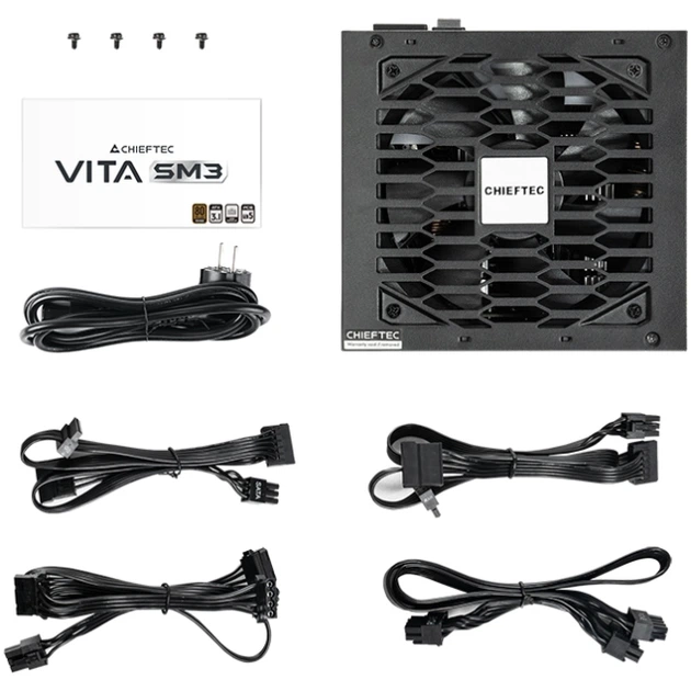 Блок живлення 650W Chieftec VITA SM3 BPX-650-C ATX 3.1 120mm, 80+ Bronze, Semi modular, Retail(TDB_36C382700942) - зображення 9