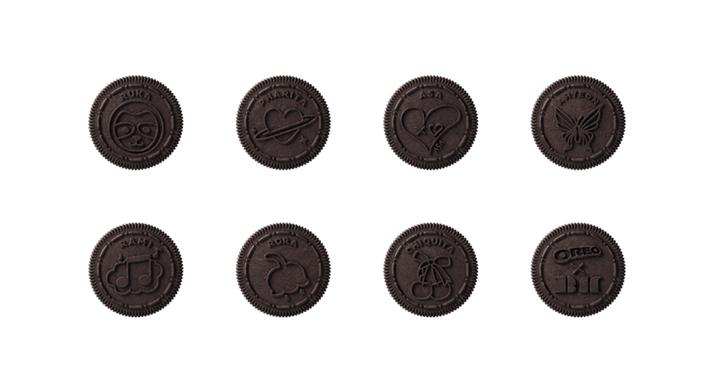 Печиво Oreo BabyMonster Sandwich Cookies with Marshmallow Орео чорні печива - сендвічі з полуничним маршмеллоу 110,4г - зображення 3