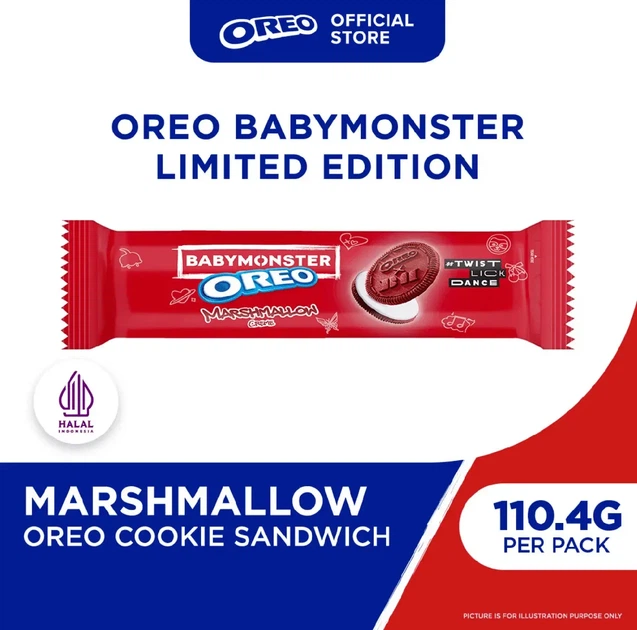 Печиво Oreo BabyMonster Red Sandwich Cookies with Marshmallow Орео червоні печива - сендвічі з маршмеллоу 110,4г - зображення 4