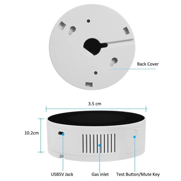 Розумний WIFI датчик витоку газу Tuya Gas sensor - изображение 6