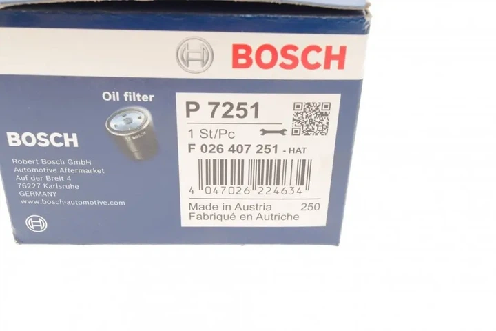 Фільтр масляний BMW i3 13- BOSCH F 026 407 251 - Фото 5 Фільтр масляний BMW i3 13- BOSCH F 026 407 251 - изображение 5