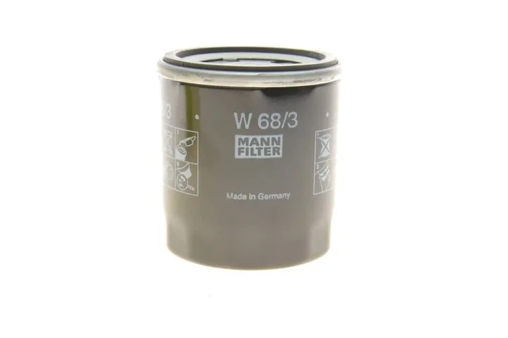 Фільтр масляний Toyota Corolla 1.3-1.8 89-/Camry 1.8-2.2 83-01/Peugeot 108 1.0VTi/Lexus NX 2.0 14- MANN-FILTER W 68/3 - Фото 3 Фільтр масляний Toyota Corolla 1.3-1.8 89-/Camry 1.8-2.2 83-01/Peugeot 108 1.0VTi/Lexus NX 2.0 14- MANN-FILTER W 68/3 - изображение 3