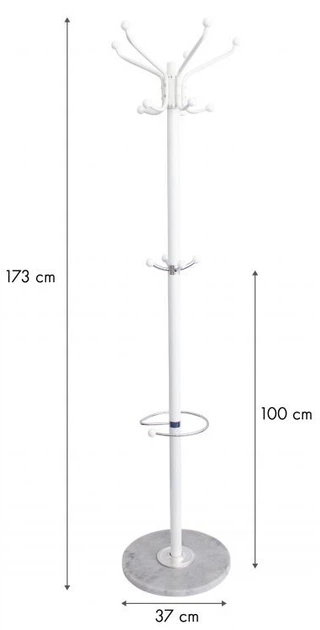 Вішалка для одягу ModernHome by Multistore 14 гачків (GH-8014 WHITE) - зображення 4