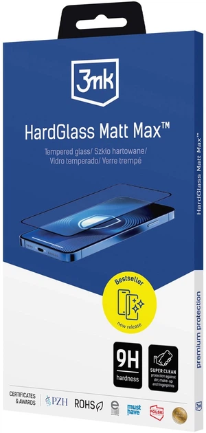 Szkło ochronne 3MK HardGlass Matt Max do Apple iPhone 14 Pro Max (5903108564229) - obraz 2