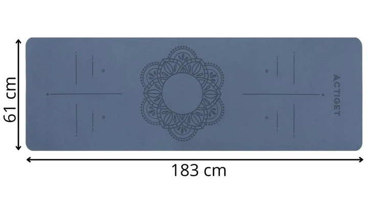 Килимок для вправ Actiget Протиковзкий 183 x 61 см Синій ACT0021 (5908455308281) - зображення 14