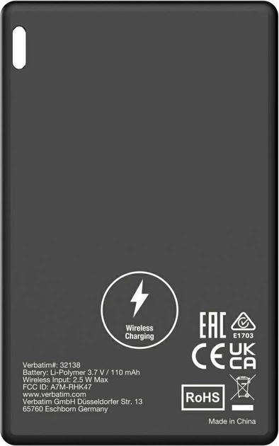 Трекер Verbatim My Finder Card Bluetooth Black (23942321385) - зображення 3