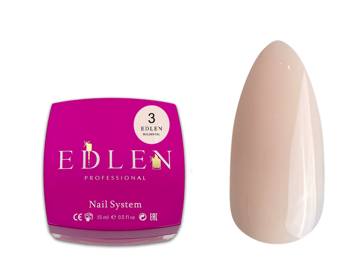 Гель для наращивания Edlen Builder Gel № 03 15 мл - Фото 1 Гель для наращивания Edlen Builder Gel № 03 15 мл - изображение 1