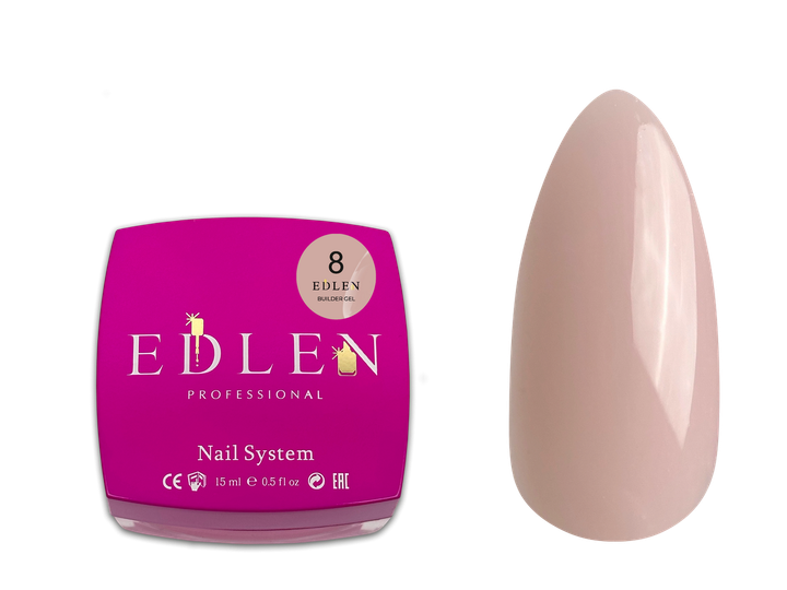 Гель для наращивания Edlen Builder Gel № 08 15 мл - Фото 1 Гель для наращивания Edlen Builder Gel № 08 15 мл - изображение 1