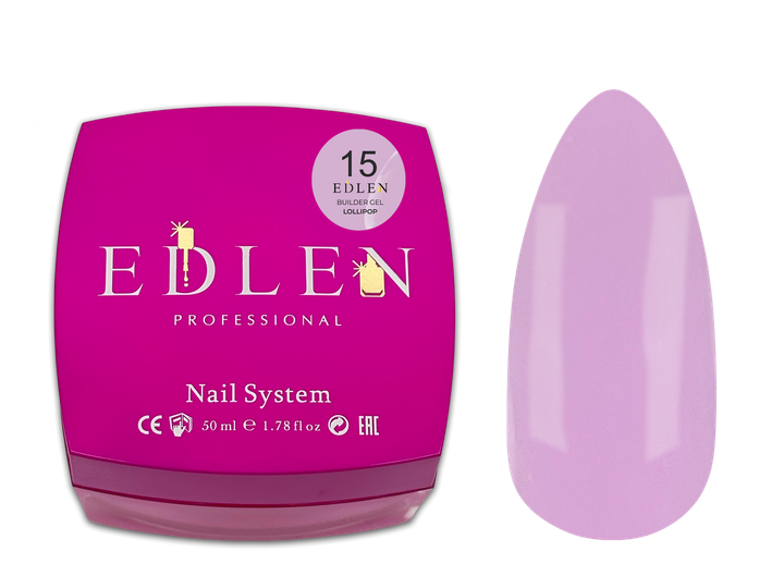 Гель для наращивания Edlen Builder Gel Lollipop № 15 50 мл - Фото 1 Гель для наращивания Edlen Builder Gel Lollipop № 15 50 мл - изображение 1