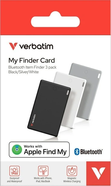 Трекер Verbatim My Finder Card Bluetooth 3 шт Black/Silver/White (23942321415) - зображення 5