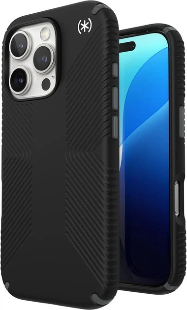 Чохол Speck Presidio2 Grip MagSafe для Apple iPhone 16 Pro (150761-3205) Black - Фото 1 Чохол Speck Presidio2 Grip MagSafe для Apple iPhone 16 Pro (150761-3205) Black - изображение 1