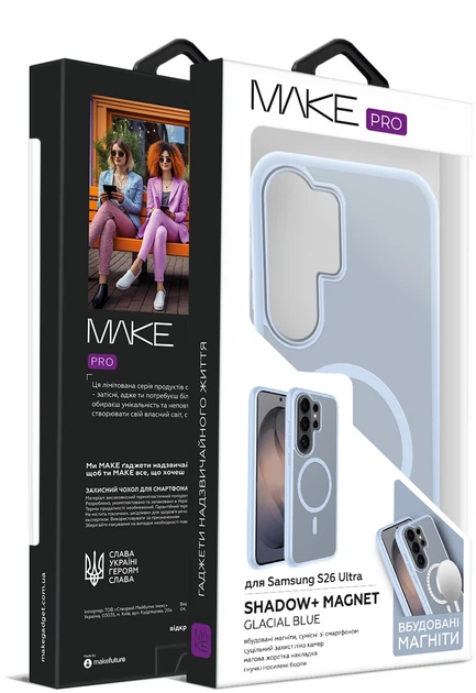 Чохол для смартфона MAKE Shadow+ Magnet для Samsung Galaxy S26 Ultra Glacial Blue (MCSDM-SS26UGB) - зображення 4