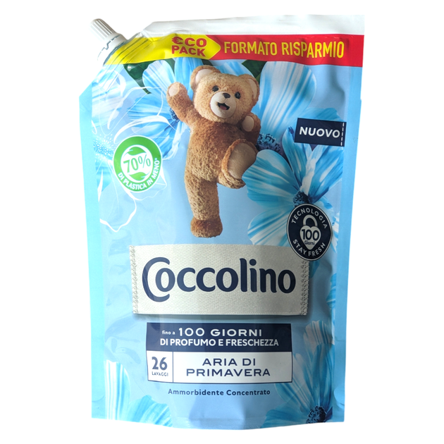 Кондиціонер для прання концентрат запаска COCCOLINO amm. busta 26 lav aria primavera 600 ml - Фото 1 Кондиціонер для прання концентрат запаска COCCOLINO amm. busta 26 lav aria primavera 600 ml - изображение 1