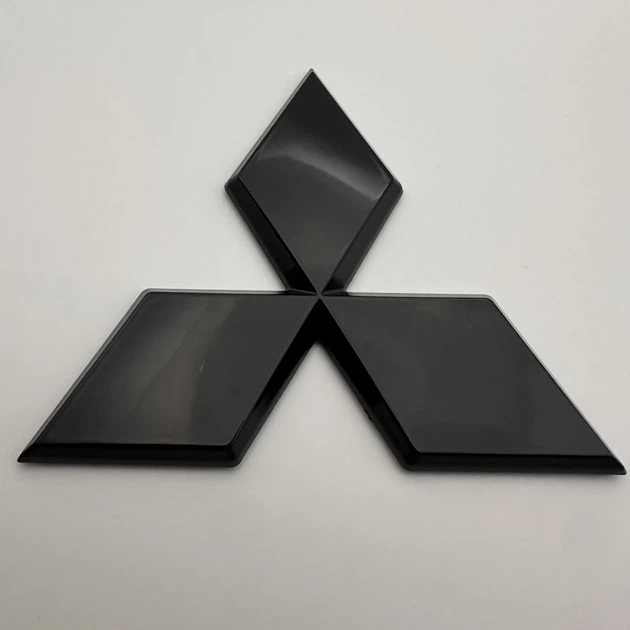 Значок Емблема Mitsubishi (MITSUBISHI) 100 мм хром 90 мм Міцубісі чорна - зображення 7