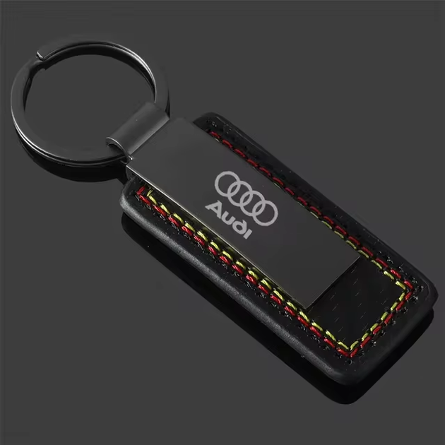 Брелок для ключей кожаный AUDI ауди sline карбон - изображение 3