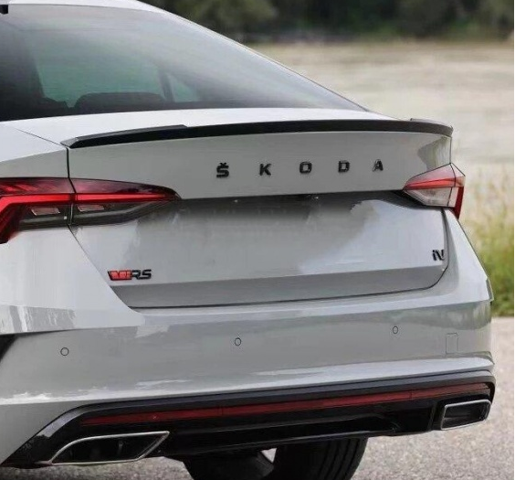 Автологотип шильдик эмблема надпись Skoda черная на крышку багажника 450 мм 38 мм шкода - изображение 5