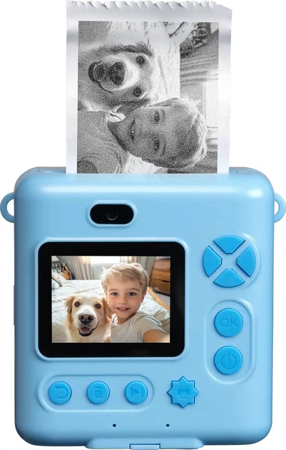 Дитячий фотоапарат Denver KPC-1363 з принтером Блакитний (KPC-1363BU) - зображення 2