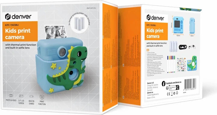 Дитячий фотоапарат Denver KPC-1363 з принтером Блакитний (KPC-1363BU) - зображення 8