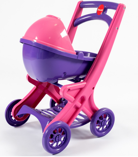 Коляска для кукол пластиковая Doloni Toys 0121/02, игрушечная тележка для пупса, стойка, Украина. - изображение 3