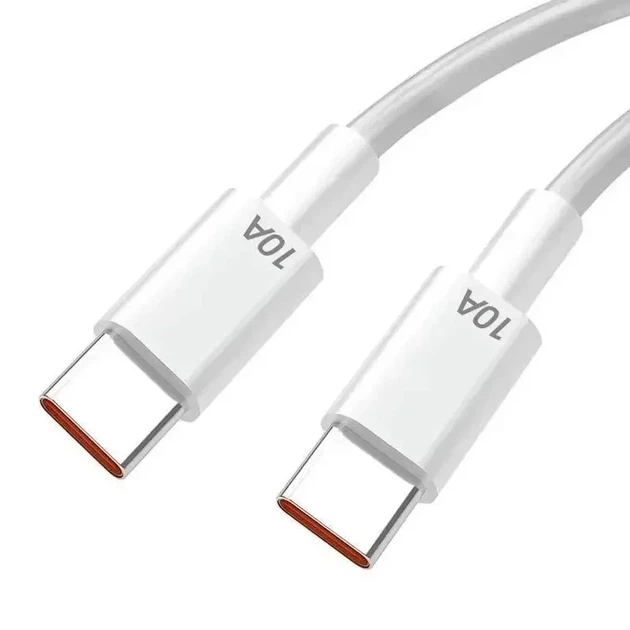 Кабель надшвидкий зарядний 10A 120W Type C до Type-C 1 m White Galakeys (40-14) - зображення 2