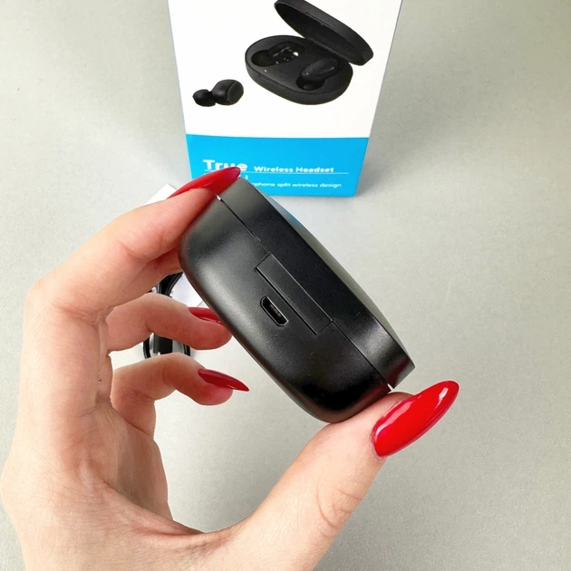Бездротові вакуумні Bluetooth навушники Air Twins A6S TWS гарнітура з боксом для зарядки - Фото 3 Бездротові вакуумні Bluetooth навушники Air Twins A6S TWS гарнітура з боксом для зарядки - зображення 3