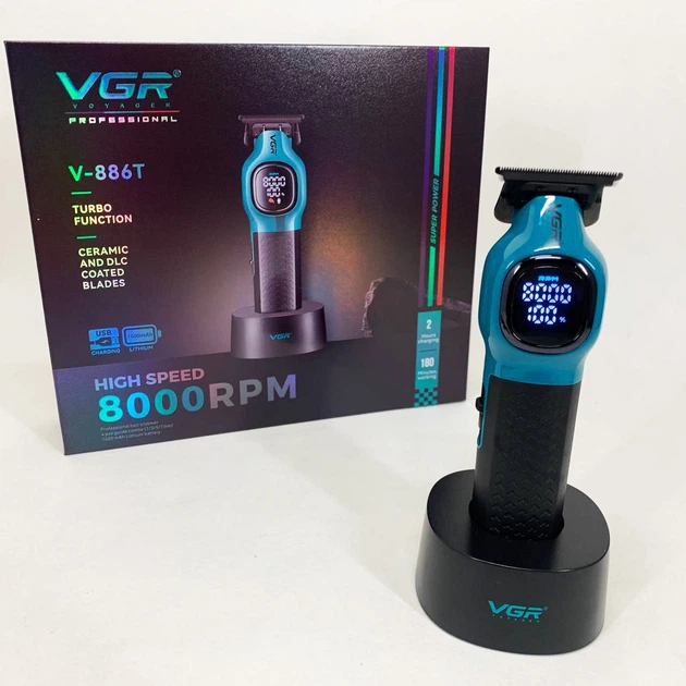 Тример для стрижки волосся VGR V-886T BLUE 8000RPM - изображение 5