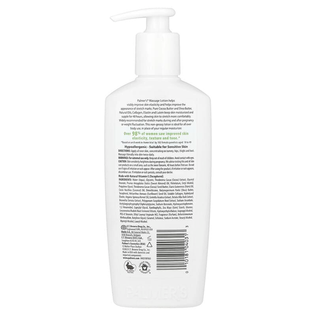 Массажный лосьон от растяжек Palmer's "Massage Lotion for Stretch Marks" с маслом какао и витамином Е (250 мл) - изображение 2
