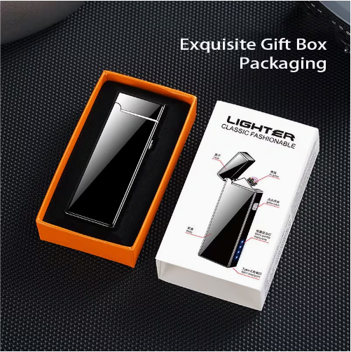 Електронна плазмова USB запальничка вітрозахисна (Безполум'яна) Silver. - зображення 4