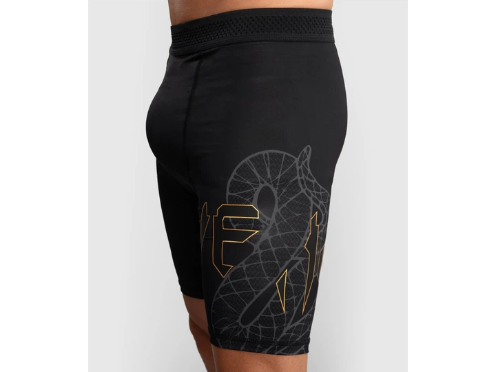 Шорти компресійні VENUM Serpenti Vale Tudo Shorts XL чорний/сірий/золотий (5967) - изображение 5