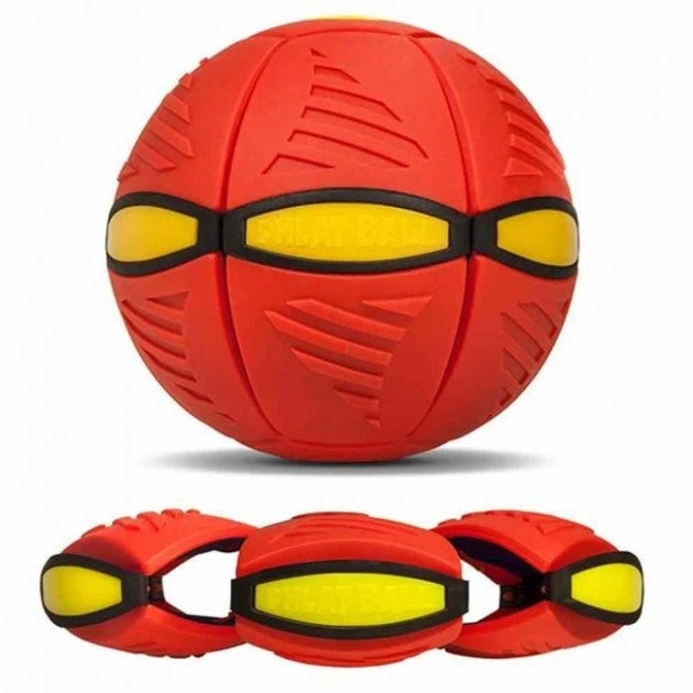 Летающий мяч трансформер Phlat Ball летающая тарелка для активного отдыха Red - изображение 7