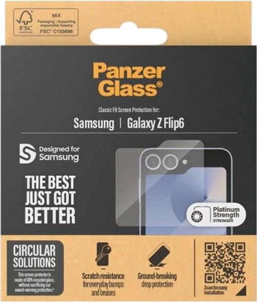Захисне скло PanzerGlass Classic Fit для Samsung Galaxy Flip 6 (5715685001420) - зображення 3