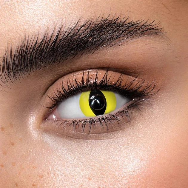 Жовті контактні лінзи ELITE Lens Кет елоу 2 шт - Фото 4 Жовті контактні лінзи ELITE Lens Кет елоу 2 шт - зображення 4