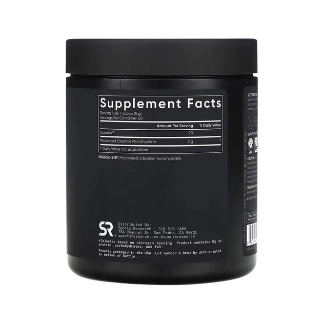 Креатин Sport Research Creatine Monohydrate — 300 g (1086-2023-10-6184) - изображение 2