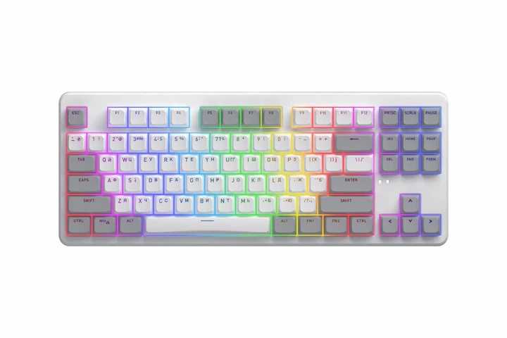 Ігрова клавіатура HATOR Rockfall 3 Mecha TKL wireless orange White (HTK851UA) - Фото 1 Ігрова клавіатура HATOR Rockfall 3 Mecha TKL wireless orange White (HTK851UA) - зображення 1
