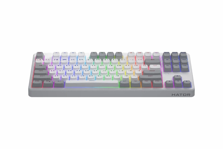 Ігрова клавіатура HATOR Rockfall 3 Mecha TKL wireless orange White (HTK851UA) - Фото 2 Ігрова клавіатура HATOR Rockfall 3 Mecha TKL wireless orange White (HTK851UA) - зображення 2