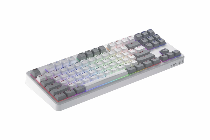 Ігрова клавіатура HATOR Rockfall 3 Mecha TKL wireless orange White (HTK851UA) - Фото 4 Ігрова клавіатура HATOR Rockfall 3 Mecha TKL wireless orange White (HTK851UA) - зображення 4